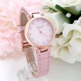 Coach Hayley Mother of Pearl Pink Dial Pink Leather Strap Watch for Women - 14503537