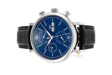 IWC Portofino Chronograph Blue Dial Black Leather Strap Watch for Men - IW391023