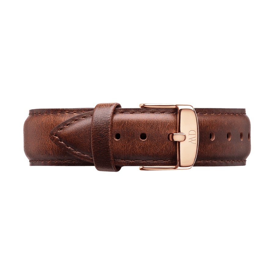 Daniel Wellington Bristol Black Dial Brown Leather Strap Watch For Men - DW00100125