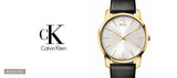 Calvin Klein City Silver Dial Black Leather Strap Watch For Men - K2G21520