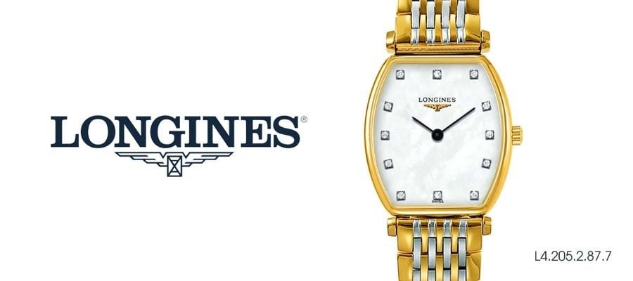 Longines La Grande Classique White Dial Two Tone Mesh Bracelet Watch for Women - L4.205.2.87.7
