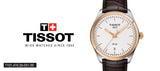 Tissot T Classic PR 100 Quartz White Dial Brown Leather Strap Watch for Men - T101.410.26.031.00