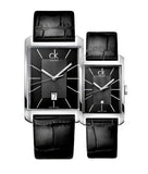 Calvin Klein Window Black Dial Black Leather Strap Watch for Men - K2M23107