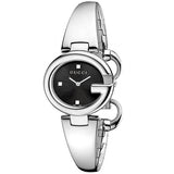 Gucci Guccisima Quartz Black Dial Silver Steel Strap Watch For Women - YA134501