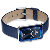 Swarovski Uptown Crystal Blue Dial Blue Leather Strap Watch for Women - 5547713