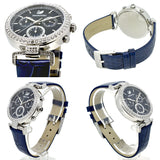 Swarovski Era Journey Blue Dial Blue Leather Strap Watch for Women - 5479239