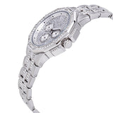 Bulova Crystal Collection Pave Silver Dial with Crystals Silver Steel Strap Watch for Men - 96C134