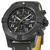 Breitling Avenger Chronograph 45mm Night Mission Black Dial Black Nylon Strap Watch for Men - V13317101B1X1