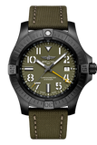 Breitling Avenger Automatic GMT 45 Night Mission Green Dial Green Nylon Strap Watch for Men - V323952A1L1X1