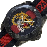 Gucci Dive Tiger Blue and Red Dial Blue Red Blue Nylon Strap Watch For Men - YA136215