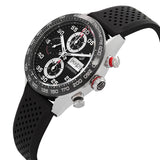 Tag Heuer Carrera Chronograph Black Dial Black Rubber Strap Watch for Men - CBN2A1AA.FT6228