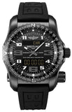 Breitling Emergency Black Dial Black Rubber Strap Watch for Men - V76325221B1S1