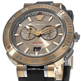 Versace V Extreme Chronograph Brown Tone Dial Black Rubber Strap Watch for Men - VCN030017