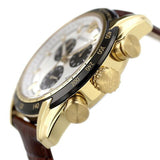 Versace V-Ray Chronograph Quartz White Dial Brown Leather Strap Watch For Men - VE2I00221