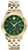 Versace Univers Quartz Green Dial Two Tone Steel Strap Watch for Men - VEBK00718