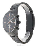 Fossil Townsman Chronograph Black Dial Black Steel Strap Watch for Men - FS5379