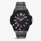 Versace Chain Reaction Quartz Black Dial Black Steel Strap Watch for Men - VEDY00719