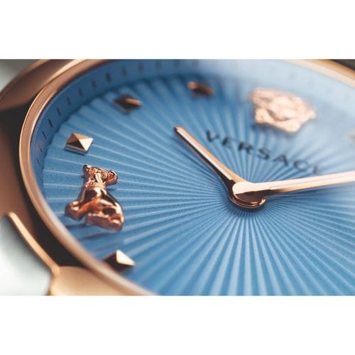 Versace Audrey Quartz Blue Dial Two Tone Steel Strap Watch for Women - VELR00619
