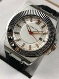 Versace Chain Reaction Quartz White Dial Black Rubber Strap Watch for Men - VEDY00219