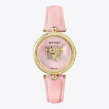 Versace Palazzo Empire Pink Dial Pink Leather Strap Watch for Women - VCO030017