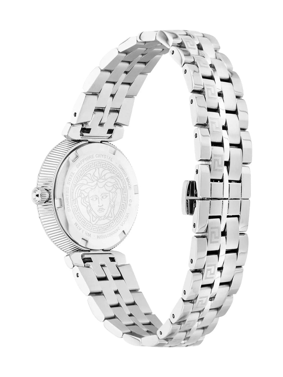 Versace Daphnis Analog Blue Dial Silver Steel Strap Watch for Women - VEOCA0124