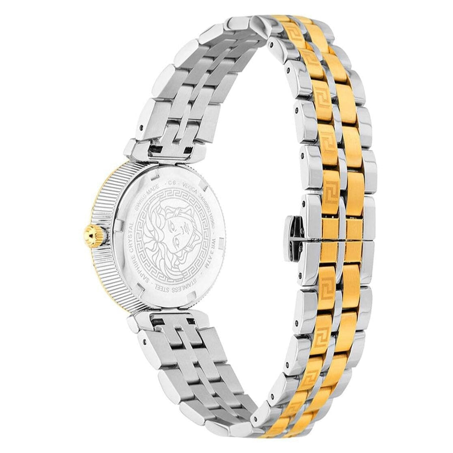 Versace Daphnis Quartz Green Dial Two Tone Steel Strap Watch for Women - VEOCA0424