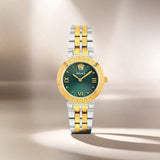 Versace Daphnis Quartz Green Dial Two Tone Steel Strap Watch for Women - VEOCA0424