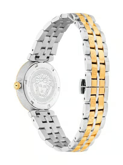 Versace Daphnis White Dial Two Tone Steel Strap Watch for Women - VEOCA0324