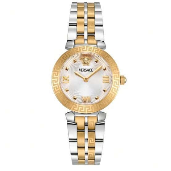 Versace Daphnis White Dial Two Tone Steel Strap Watch for Women - VEOCA0324