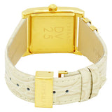 Versace DV-25 Gold Dial Off White Leather Strap Watch for Women - VQF030015