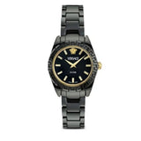 Versace DV One Mini Black Dial Black Steel Strap Watch for Women - VE9F00124
