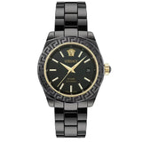 Versace DV One Mini Black Dial Black Steel Strap Watch for Women - VE9F00124