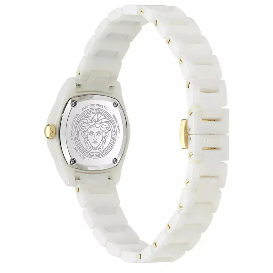 Versace DV One Mini White Dial White Ceramic Dial Watch for Women - VE9F00224