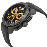 Versace Dylos Chronograph Black Dial Black Rubber Strap Watch for Men - VQC020015