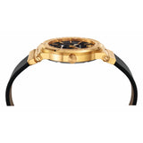 Versace Greca Black Dial Black Leather Strap Watch for Men - VEVI00220