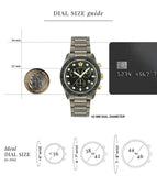 Versace Greca Dome Chronograph Black Dial Grey Steel Strap Watch for Men - VE6K00623