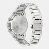 Versace Greca Dome Chronograph Blue Dial Silver Steel Strap Watch for Men - VE6K00323