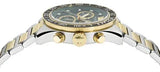 Versace Greca Dome Chronograph Green Dial Two Tone Steel Strap Watch for Men - VE6K00423