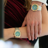 Versace Greca Green Dial Silver Steel Strap Watch for Men - VEVI00420