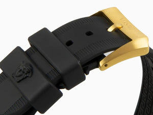 Versace Greca Logo Diver Quartz Black Dial Black Rubber Strap Watch for Men - VE8G00324