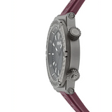 Versace Greca Logo Diver Quartz Black Dial Purple Rubber Strap Watch for Men - VE8G00224