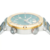 Versace Greca Logo Diver Quartz Green Dial Two Tone Steel Strap Watch for Men - VE8G00524