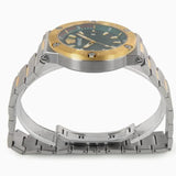 Versace Greca Logo Diver Quartz Green Dial Two Tone Steel Strap Watch for Men - VE8G00524