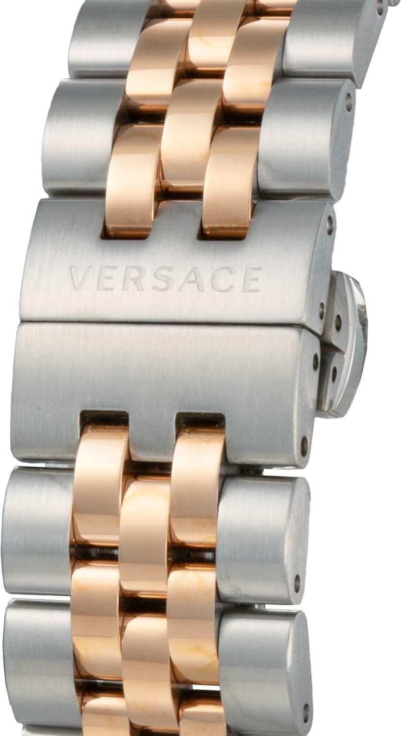 Versace Hellenyium Blue Dial Two Tone Steel Strap Watch for Men - VEVK01424