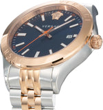 Versace Hellenyium Blue Dial Two Tone Steel Strap Watch for Men - VEVK01424