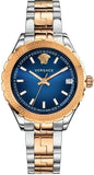 Versace Hellenyium Blue Dial Two Tone Steel Strap Watch for Women - V12060017