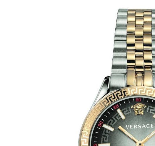 Versace Hellenyium Grey Dial Two Tone Steel Strap Watch for Women - VEHU00520