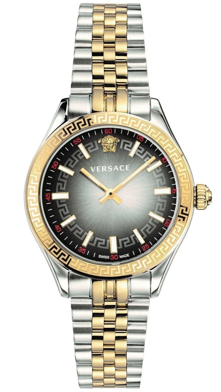 Versace Hellenyium Grey Dial Two Tone Steel Strap Watch for Women - VEHU00520