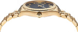 Versace Hellenyium Quartz Black Dial Gold Steel Strap Watch for Women - VE2S00622