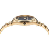Versace Hellenyium Quartz Black Dial Gold Steel Strap Watch for Women - VE2S00622